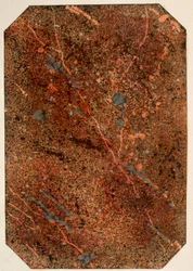 Page from a Victorian Pattern Book Showing Marbling Effects