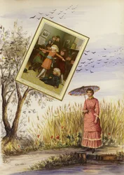 Page from late Victorian scrapbook