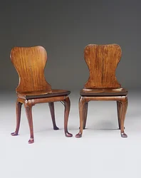 Pair of George II Hall Chairs, c.1730