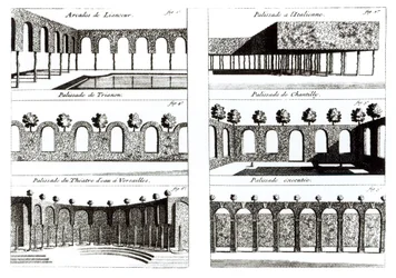 Palisade designs, from Theory and Practice of Gardening