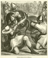 Pandarus aiming an Arrow at Menelaus