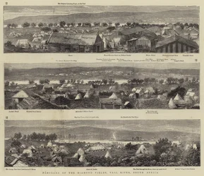 Panorama of the Diamond Fields, Vaal River, South Africa