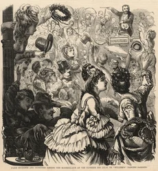 Paris students and grisettes singing the Marseillaise at the Closerie des Lilas