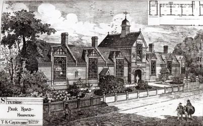 Park Road, Hampstead, from The Building News, 3rd September 1880