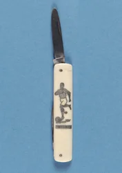 Penknife depicting a footballer