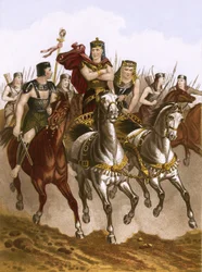 Pharaoh in pursuit of the Israelites