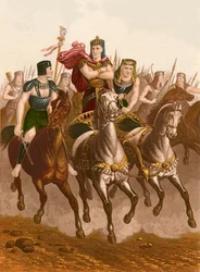 Pharaoh in pursuit of the Israelites