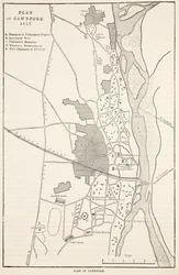 Plan of Cawnpore 1857, from Cassell