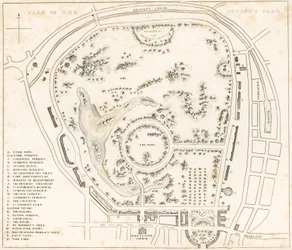 Plan of Regents Park, London