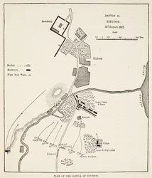 Plan of the Battle of Bithoor, 16th August 1857, from Cassell