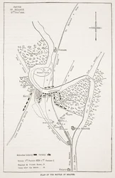 Plan of the Battle of Meanee, illustration from Cassell