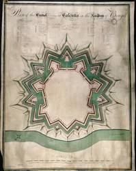 Plan of the Citadel of Calcutta and Fort William, the East India Company