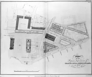 Plan of the Proposed Improvements at Charing Cross, St. Martins Lane and Entrance to the Strand, engraved by James Basire, 1826