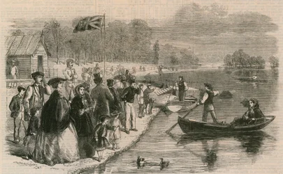 Pleasure Boats on the Water in Regents Park