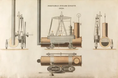 Portable steam engine, designed by Maudsley, Sons & Field, 1828