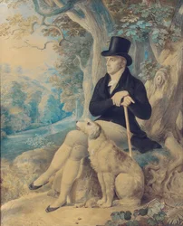Portrait of Charles Lee, Rector of Wootton, Full Length, with a Dog, in Wootton Park, Oxfordshire