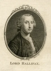 Portrait of George Montagu Dunk, 2nd Earl of Halifax, engraved by Aliamet