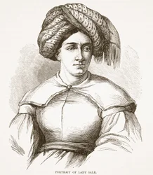 Portrait of Lady Sale, illustration from Cassell