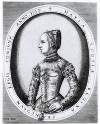 Portrait of Mary Queen of Scots (1542-87), engraved by Hieronymus Cock (c.1510-70), 1559