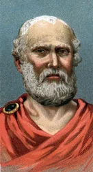 Portrait of Plato (detail)