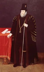Portrait of William Cecil, 1st Baron Burghley, Lord High Treasurer