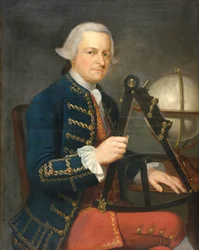 Portrait of a Gentleman Seafarer with a Hadley Quadrant on his knee