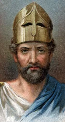 Portrait of the Greek general and politician Pericles (494-429 BC) - From series Leaders of Men - Chromolithography - English School, 20th century