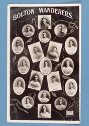 Postcard of Bolton Wanderers FC players, season 1911-12