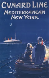 Poster advertising the Cunard Line
