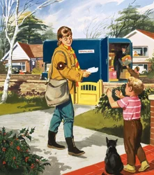 Postman and postwoman