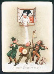 Pouring water on revellers