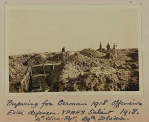 Preparing for German 1918 Offensive, Extra Defences, Ypres Salient 1918