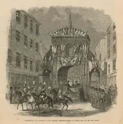 Presentation of a Bouquet to the Princess Frederick William at Temple Bar