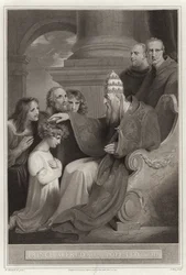 Prince Alfred before Pope Leo III