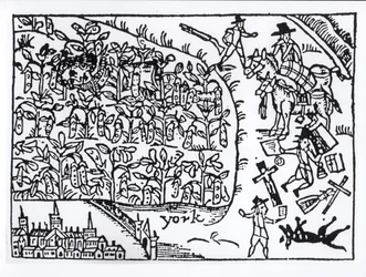 Prince Rupert (1619-82) Hiding in a Bean Field at the Battle of Marston Moor on 2nd July 1644