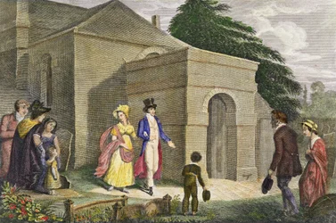 Princess Charlotte Augusta of Wales (1796-1817) and Prince Leopold of Saxe Coburg Gotha (1790-1865) Going to Esher Church