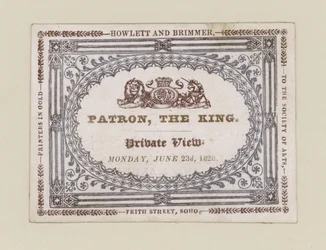 Howlett and Brimmer Printers in Gold, trade card