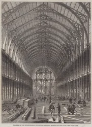 Progress of the International Exhibition Building, Portion of the Nave