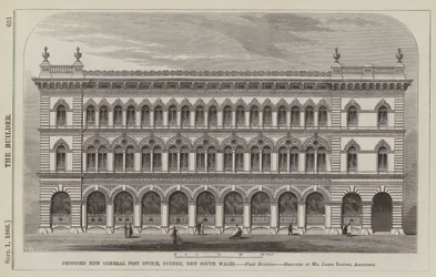 Proposed New General Post Office, Sydney, New South Wales (engraving)