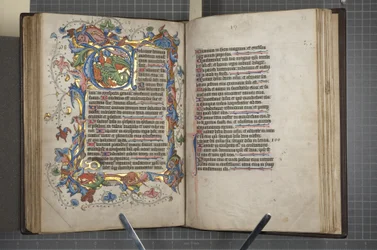 Psalter with Sarum Use Calendar, Fol 72 verso fol 73 recto, c.1425-75