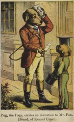 Pug the Page Carries an Invitation to Mr. Fox-Hound of Kennel Court