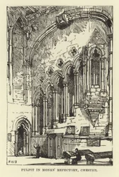 Pulpit in Monks Refectory, Chester