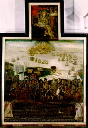 Queen Elizabeth I arriving in Tilbury and the English defeat of the Spanish Armada of 1588
