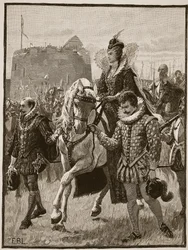Queen Elizabeth at Tilbury, Illustration from Cassell