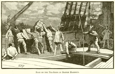 Raid on the Tea-Ships in Boston Harbour