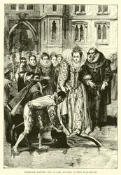 Raleigh Laying His Cloak Before Queen Elizabeth