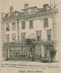 Residence in Leadenhall Street, London, of Nicholas Bentley, also known as Dirty Dick