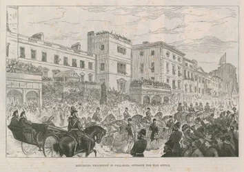 Returning Procession in Pall Mall