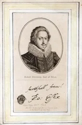 Robert Devereux, 3rd Earl of Essex, His Seal and Autograph