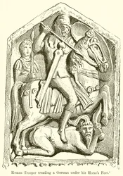 Roman Trooper Treading a German Under His Horse